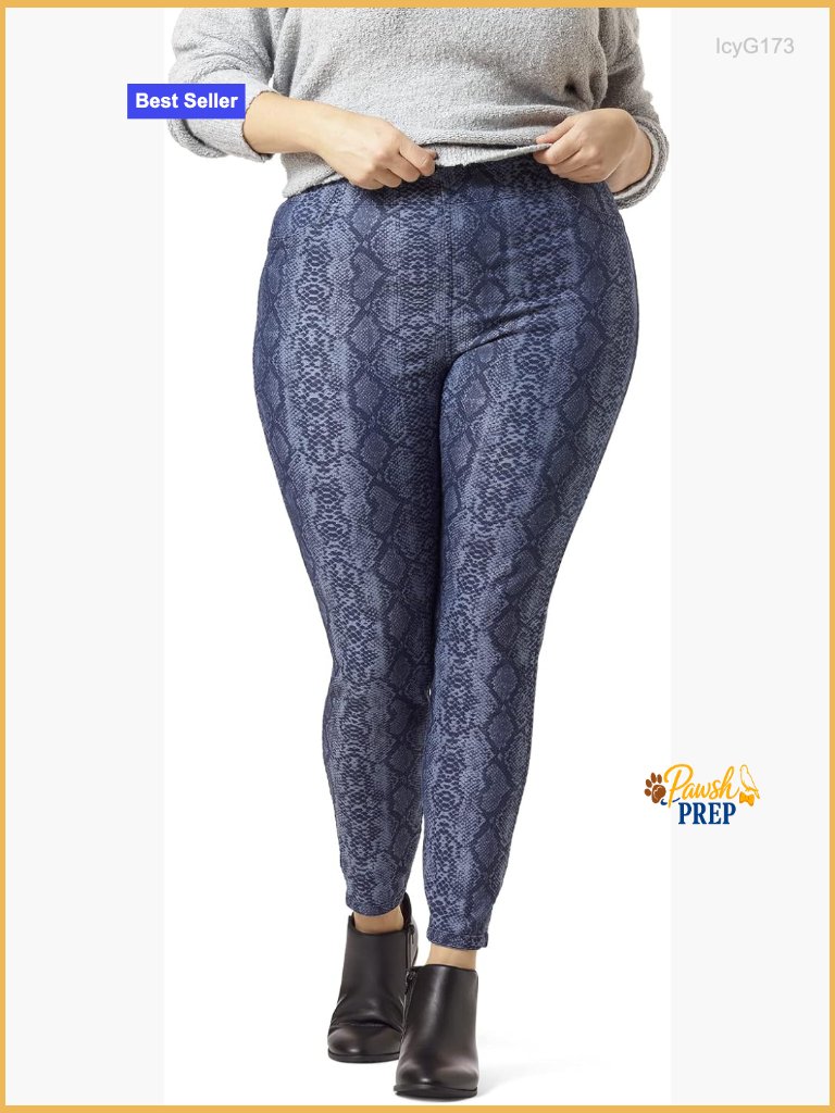 Reversible Denim High Rise Leggings - Skinny Leggings